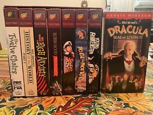 Mel Brooks Comedy Classics 7 VHS Tapes & Dracula * Dead History Young High +