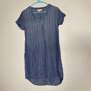 Anthropologie Tuch & Steinsäure waschen Chambray ärmellose geometrische Taschen XS - Bild 1 von 6