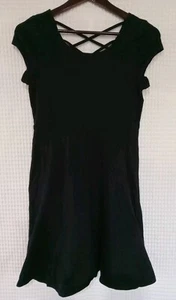 Neu ohne Etikett SO Junior L schwarz Empire Kurzarm Kleid Strand Mini Sommerkleid  - Bild 1 von 6