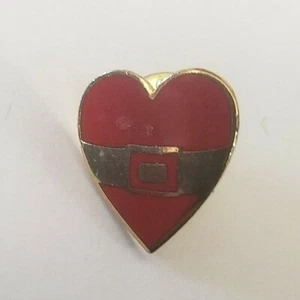 Vintage Heart Lapel Pin with locket belt badge ou48 red love romantic 1.25 inch - Picture 1 of 2