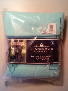 Calcetines Charles River Boot para mujer grandes L 8-10 New Englander azul agua polar - Imagen 1 de 3