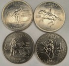 1999 2000 2003 State Quarters De,Ma,Il, Pa Lot of 4 Coins #609