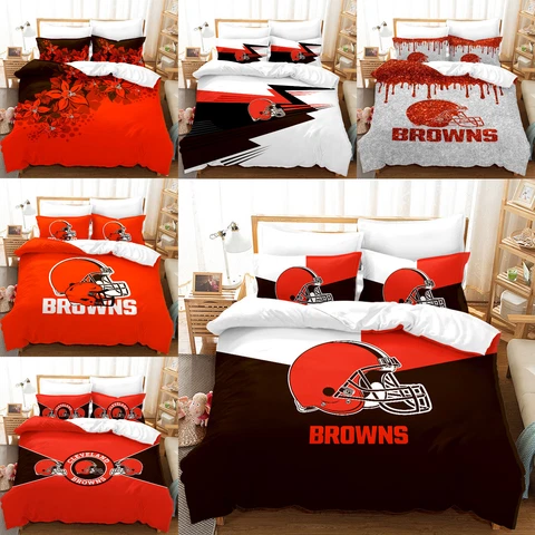 Cleveland Browns 3Pcs Bedding Set Duvet/Comforter Cover Soft Pillowcases Gift Cover