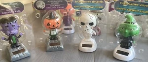 Solar Dancing Halloween Set of 4 New Pumpkin & Frankenstein monster Shelton Witc - Picture 1 of 1