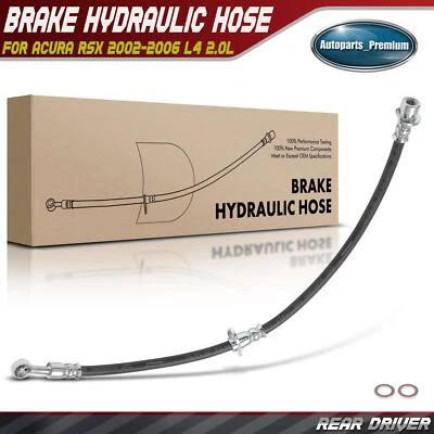 Manguera hidráulica de freno lateral izquierdo trasero para Acura RSX 2002-2006 con soporte L4 2,0 L Foto 1 de 4