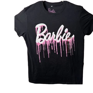 Mattel Barbie Short Sleeve Black & Pink T-Shirt Size XS NWT - Picture 1 of 7