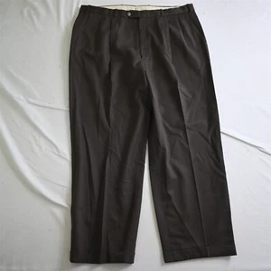 Vtg JB Britches 40x30 USA Made Green 100% Wool Pleated Cuffed Dress Pants - Picture 1 of 9