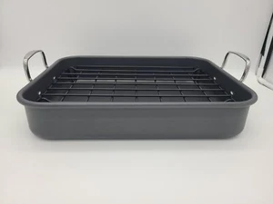Rachael Ray 87657 Hard-Anodized Nonstick Bakeware Roaster with Dual-Height Rack - Picture 1 of 5