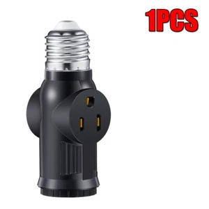 1-10Pcs 2/3 Prong Light Socket E26/E27 Light Bulb Outlet Adapter Converter - Picture 1 of 16