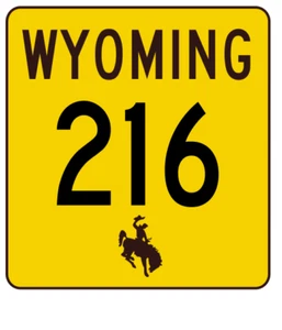 Wyoming Highway 216 Sticker R3462 Highway Sign - Picture 1 of 1
