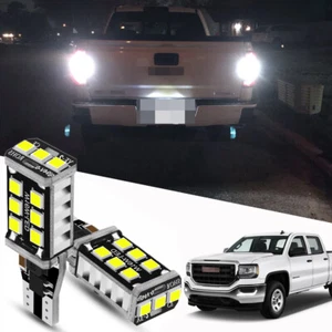 2pcs Bright Xenon White LED Bulbs for GMC Sierra 2014-2020 Backup Reverse Lights - Picture 1 of 9