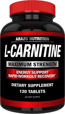Arazo Nutrition Súper Fuerza L-Carnitina 1000Mg Porciones más Calcio para Abuchezos Foto 1 de 4