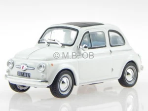 Fiat 500 TA beis-blanco coche en miniatura Atlas 1:43 - Imagen 1 de 4
