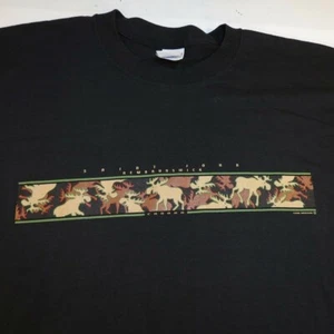 NEW SAINT JOHN NEW BRUNSWICK CANADA MOOSE TEE T SHIRT Mens XL Black - Picture 1 of 2