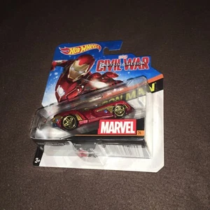 2015 HOT WHEELS - CHARACTER CARS - CAPTAIN AMERICA CIVIL WAR - IRON MAN - Picture 1 of 8