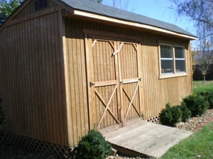 10X20 SALTBOX WOOD STORAGE GARDEN SHED PLANS 26 STYLES, GABLE GAMBREL, 8, 12, 16 - Afbeelding 1 van 10