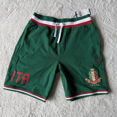 MWT Polo Ralph Lauren "The Italy Pantalones Cortos Verdes, Pequeños | Lujo Deporte Informal Foto 1 de 4