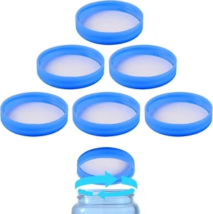 (6-Pack) Calvana 53mm Reusable Water Jug Caps, Lids for 3 and 5 Gallon Blue - Foto 1 di 6