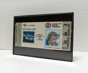 Charlotte Motor Speedway National 500 Ticket Stub Oct 1981 with Dale Earnhardt - Picture 1 of 13