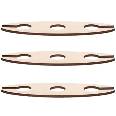 3 Pcs Red Wine Glass Storage Rack Cabinet Wooden Tabletop Creative Decanter - Image 1 of 4