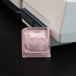 Translucent Cute Cartoon Kt Cat Keycap Cross Axis Mechanical Keyboard Keycap _pu - Zdjęcie 1 z 7