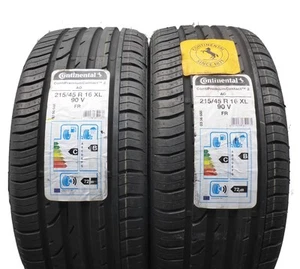 215 45 16 2x CONTINENTAL 215/45 R16 90V XL A0 Sommerreifen 2019 VOLL WIE NEU - Bild 1 von 6