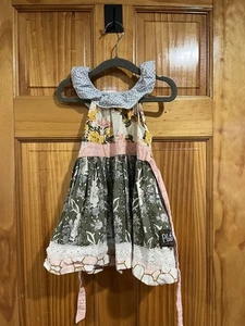 Little Girl Matilda Jane HONEY BUNNY Dress Floral Platinum Size 4 - Picture 1 of 4