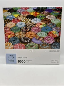 Rompecabezas Cozytime Difficult Donuts 1000 piezas con póster NUEVO sellado 27,5" x 19,7" - Imagen 1 de 10