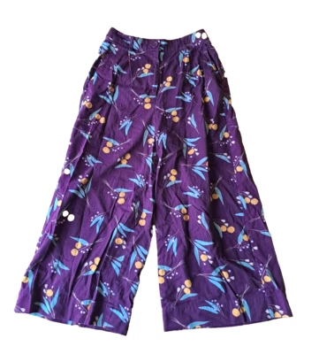 Princess Highway Pants Womens 8 Floral Fruit Wide Leg Pants Boho Peasant Capris - image 1 of 4