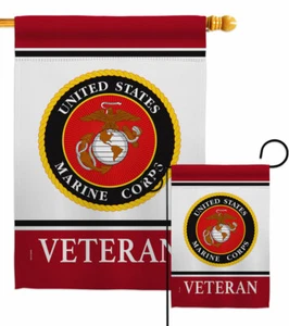 Cuerpo de Marines Jardín Veteranos Bandera Fuerzas Armadas Regalo Decorativo Patio Casa Bandera - Imagen 1 de 17