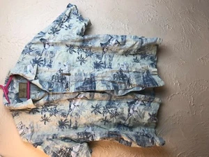 *Clearwater Outfitters* Mens Large White Nautical/Sword Fish Button S/S Shirt - Picture 1 of 5