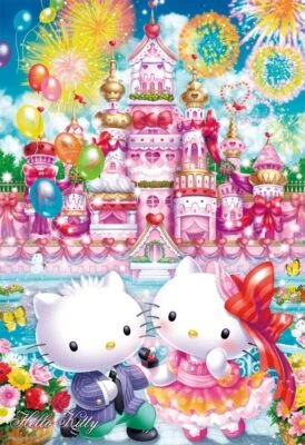 40 Piece Jigsaw Puzzle Hello Kitty's Wonderful Proposal Large Piece (26x38c - Image 1 of 2