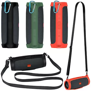 For JBL Charge Essential Speaker Silicone Case Cover Shoulder Strap - Picture 1 of 15