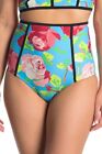 Betsey Johnson high waist floral bikini bottoms size L XL NWT framed bottoms