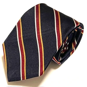 Lord & Taylor Repp Tie Vintage Old School Blue Red Orange Stripes Preppy Dapper - Picture 1 of 19