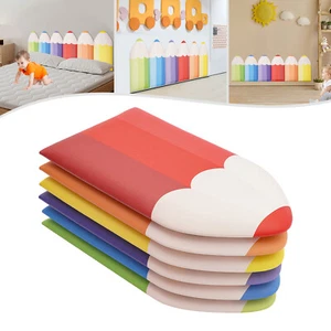 Acolchado de pared 3D en forma de lápiz para niños Alfombrillas de pared para niños Acolchado de pared para niños - Imagen 1 de 24
