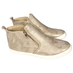 Planet Shoes Polly Boots Size 11 Ankle Zip Gold Metallic Cushioned Comfort Flats - Picture 1 of 14