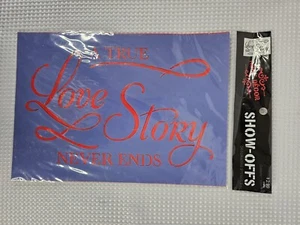 A TRUE LOVE STORY NEVER ENDS Stencil Home Art Decor Quote Show-offs Brand - Picture 1 of 1
