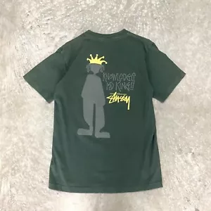 De Colección Años 90 Stussy Knowledge Is King T EE. UU. Gráficos Hechizo Surf Patín Ropa Deportiva - Imagen 1 de 4
