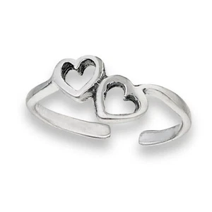 Twin Heart Sterling Silver Toe Ring* - Picture 1 of 1
