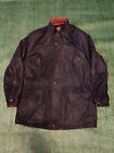 Vintage DM Williams Button Front Leather Jacket Coat Elastic Waist Black Sz 46L