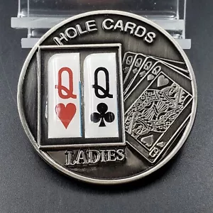 Palau Poker Hole Cards Queens Heart Club Texas Hold Em $1 par damas suerte - Imagen 1 de 3