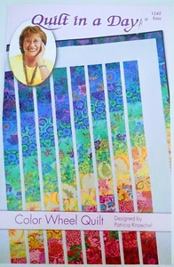COLOR WHEEL Quilt Pattern, Eleanor Burns, 5 Size Option, Full Color Pattern Easy - Picture 1 of 4