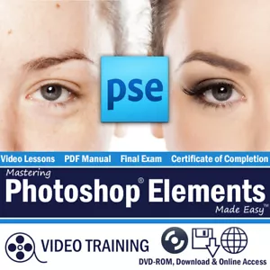 Learn Adobe PHOTOSHOP ELEMENTS 13 Training Tutorial DVD & Digital Course 6 Hours - Picture 1 of 7
