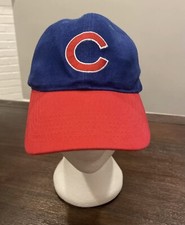 Chicago Cubs Old Style Beer Men's Blue Adjustable Baseball Hat Cap Autographed