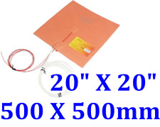 20" X 20" 500 X 500mm 600W 3M 3D Printer Heated Bed JSRGO Silicone Heater  Pad