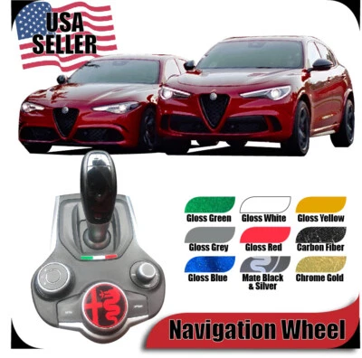 Fits Alfa Romeo Navigation wheel Decal Giulia Stelvio 2017 2018 2019 2020 2021 - Image 1 of 4