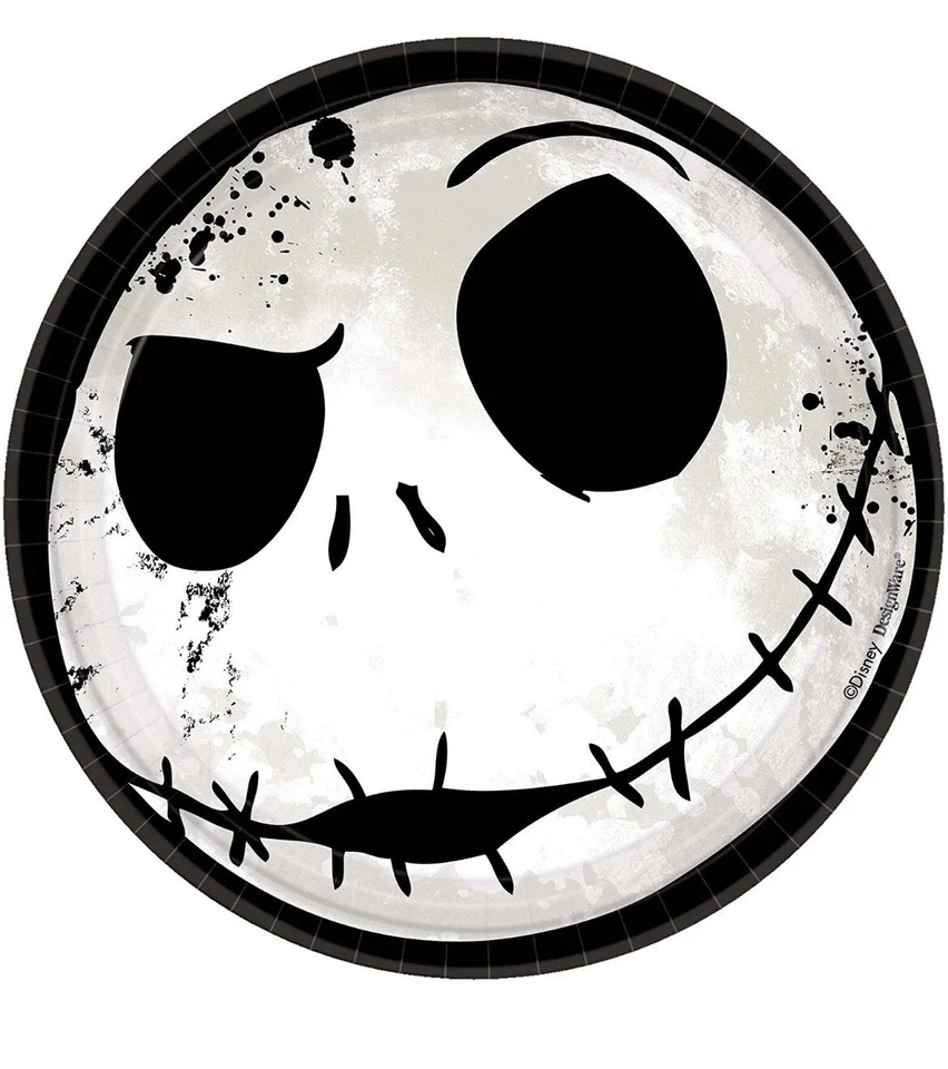 Amscan Disney Tim Burton's Nightmare Before Christmas Round Plates 7" Paper 4