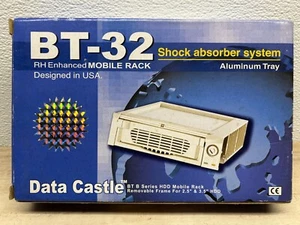 Data Cstle BT-32 RH Enhanced HDD Mobile Rack Shock Absorber Aluminum Tray W Keys - Photo 1/24