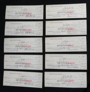1937 Baltimore AM RADIO STATION WFBR - (10 cks) PAYMENT CHECKS - WJFK, WLIF, WJZ - Picture 1 of 6